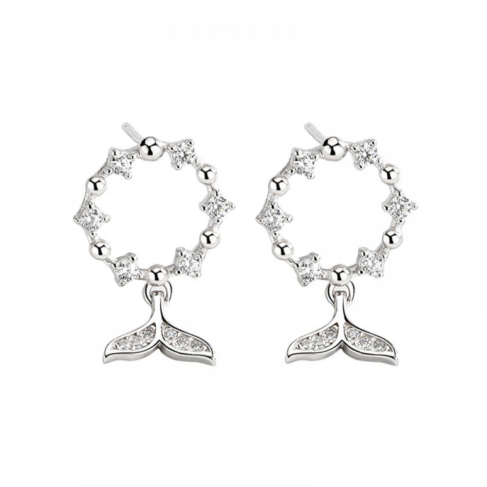 Neue Diamant Ohrringe, mit Meerjungfrau Schwanz Ohrhänger Paar Ohrringe inkl.Geschenkbo Invanter