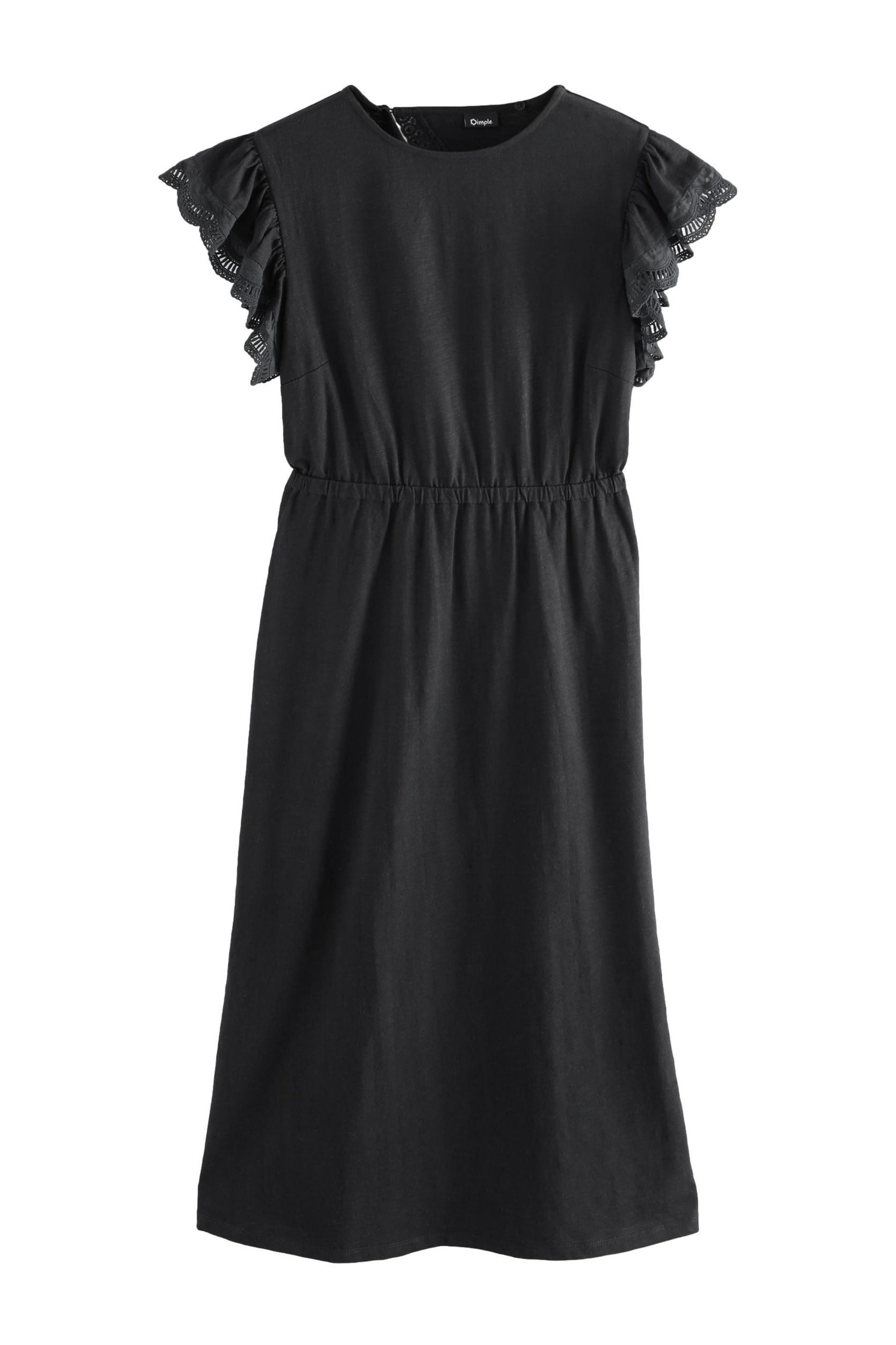 LAURA ASHLEY Jerseykleid Laura Ashley Kleid mit Rüschenärmeln Baumwolle (1- günstig online kaufen