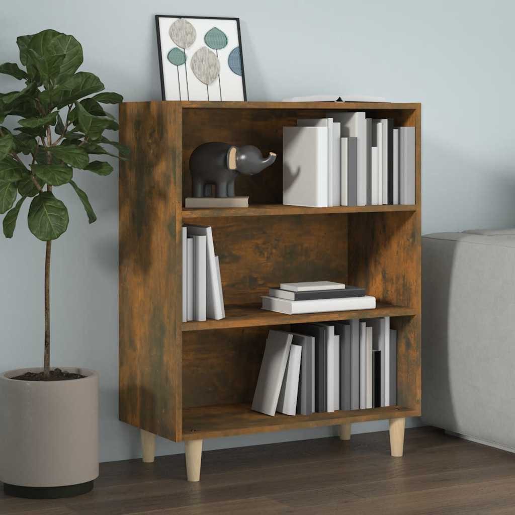 furnicato Sideboard Klassisches 69,5x32,5x90 cm in Räuchereiche (1 St), Anrichte mit drei Ablagen, pflegeleichter Oberfläche für Ihr Zuhause