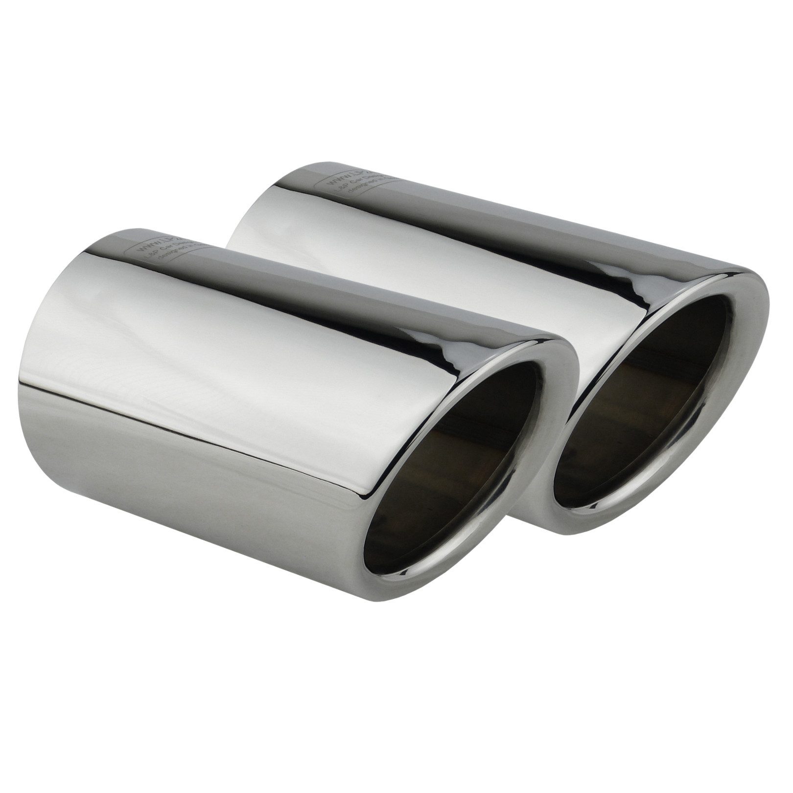 L & P Car Design Auspuff-Flexrohr Auspuffblenden Endrohr Edelstahl Chrom für VW Golf 6 Golf 7 Tiguan II, 67 mm