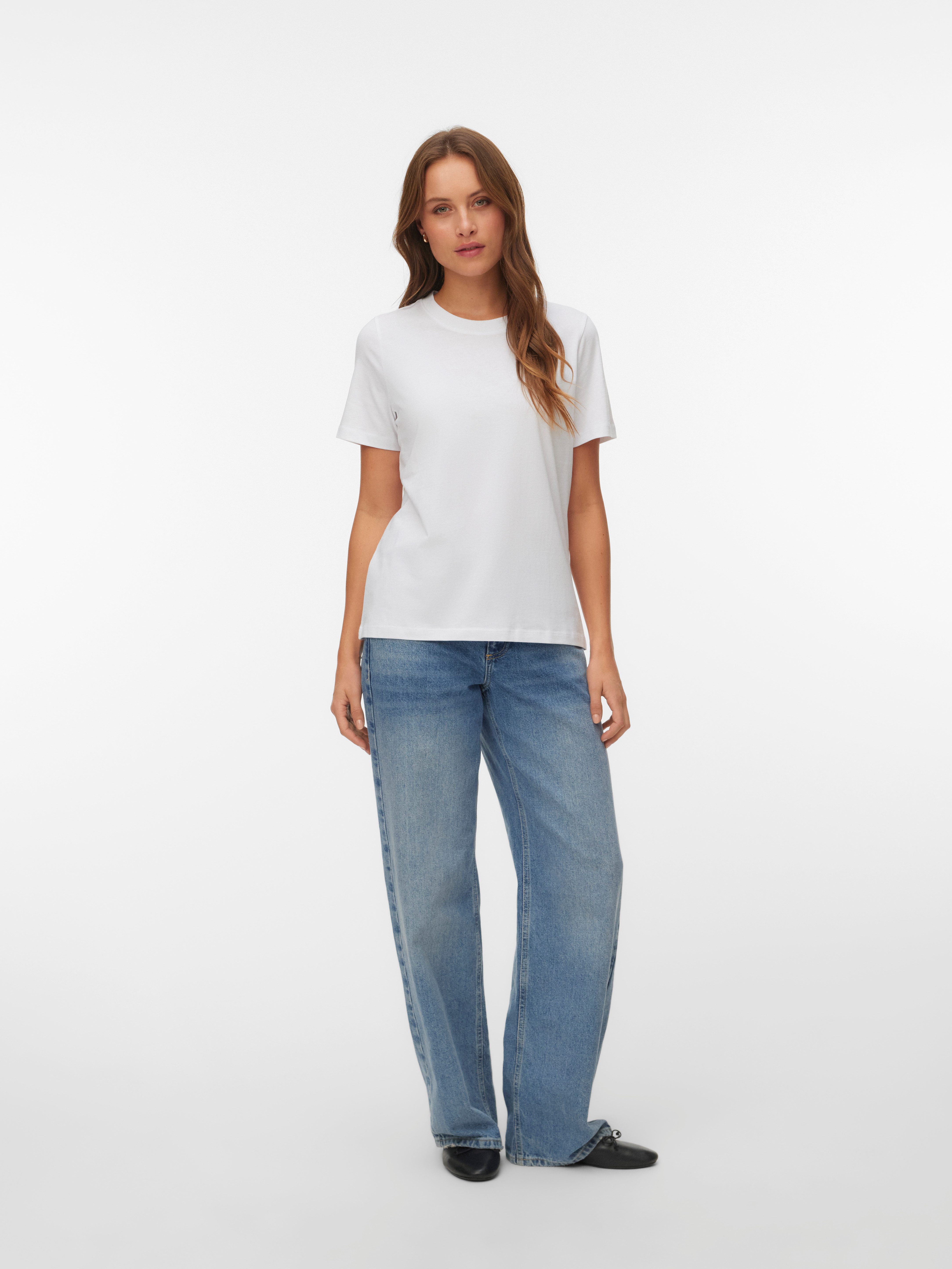 Vero Moda T-Shirt VMPAULINA SS T-SHIRT 2-PACK JRS (Packung, 2-tlg) Baumwolle, regular fit – Bild 5 von 5
