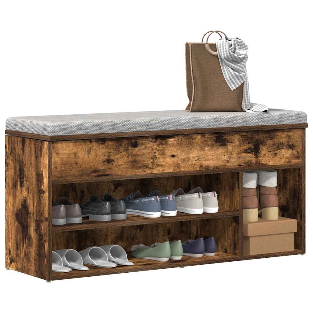 vidaXL Schuhregal Schuhbank Räuchereiche 102x30,5x45 cm günstig online kaufen