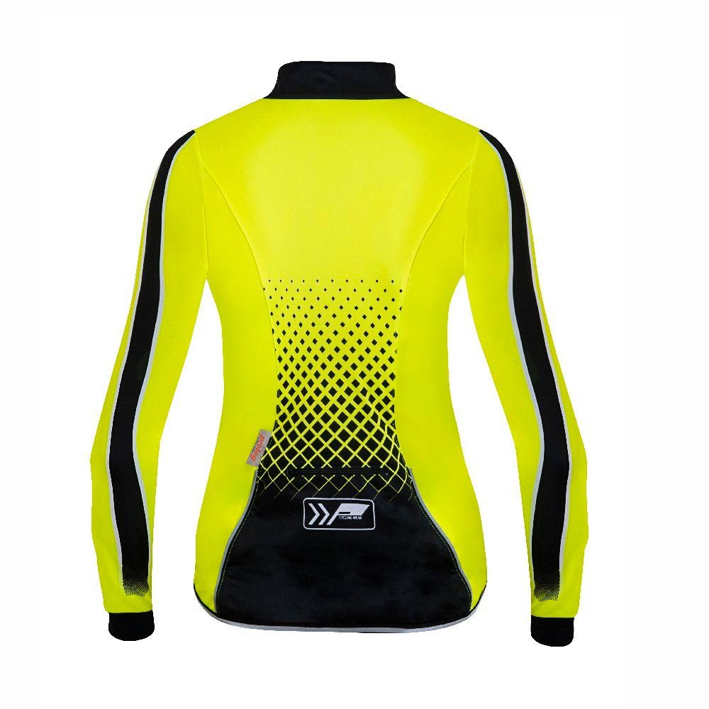 wear Funktionsjacke Winter Jacket Softshell prolog Damen cycling Reflexelementen Zero „Safety Radjacke Water“ & Fahrradjacke & Wind Neongelb Schwarz mit