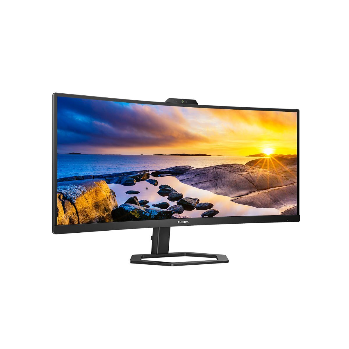 Philips 34E1C5600HE LCD-Monitor (86 cm/34 ", 3440 x 1440 px, 1 ms Reaktionszeit, 100 Hz, VA LCD, mit Windows Hello-Webcam)