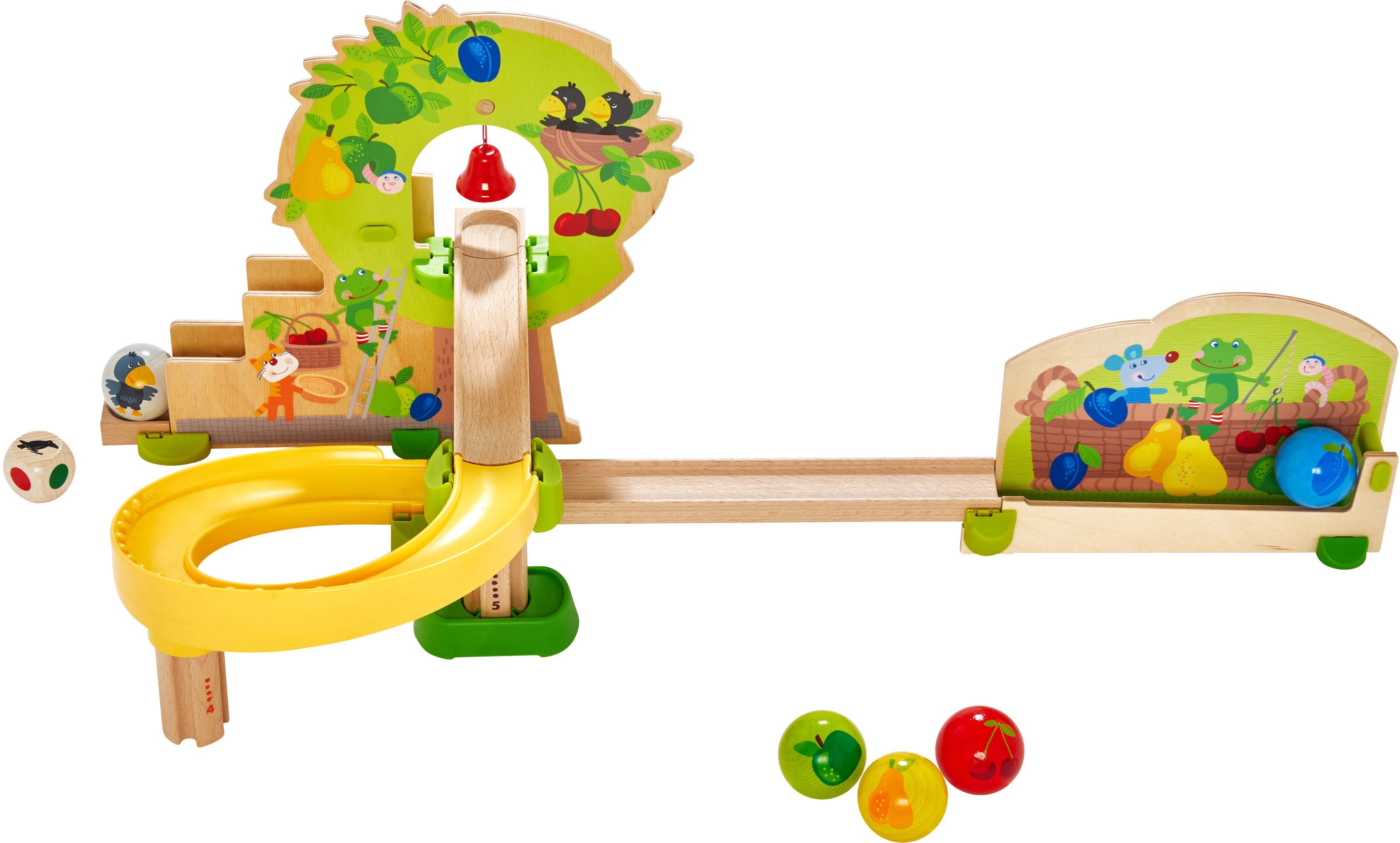 Image of Haba Kugelbahn-Bausatz »Kullerbü - Kugelbahn Obstgarten«, mit Soundeffekt