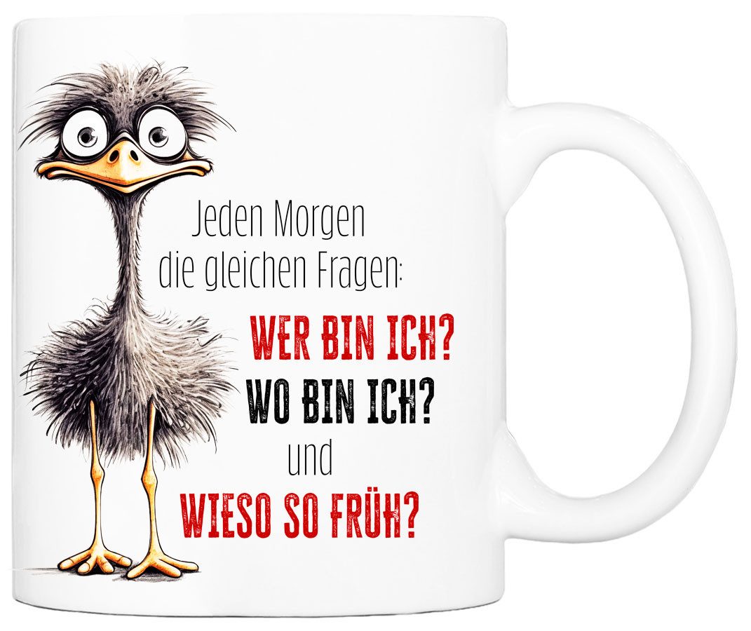 Tasse mit Spruch JEDEN MORGEN Kaffeetasse Büro Arbeit, Geschenk