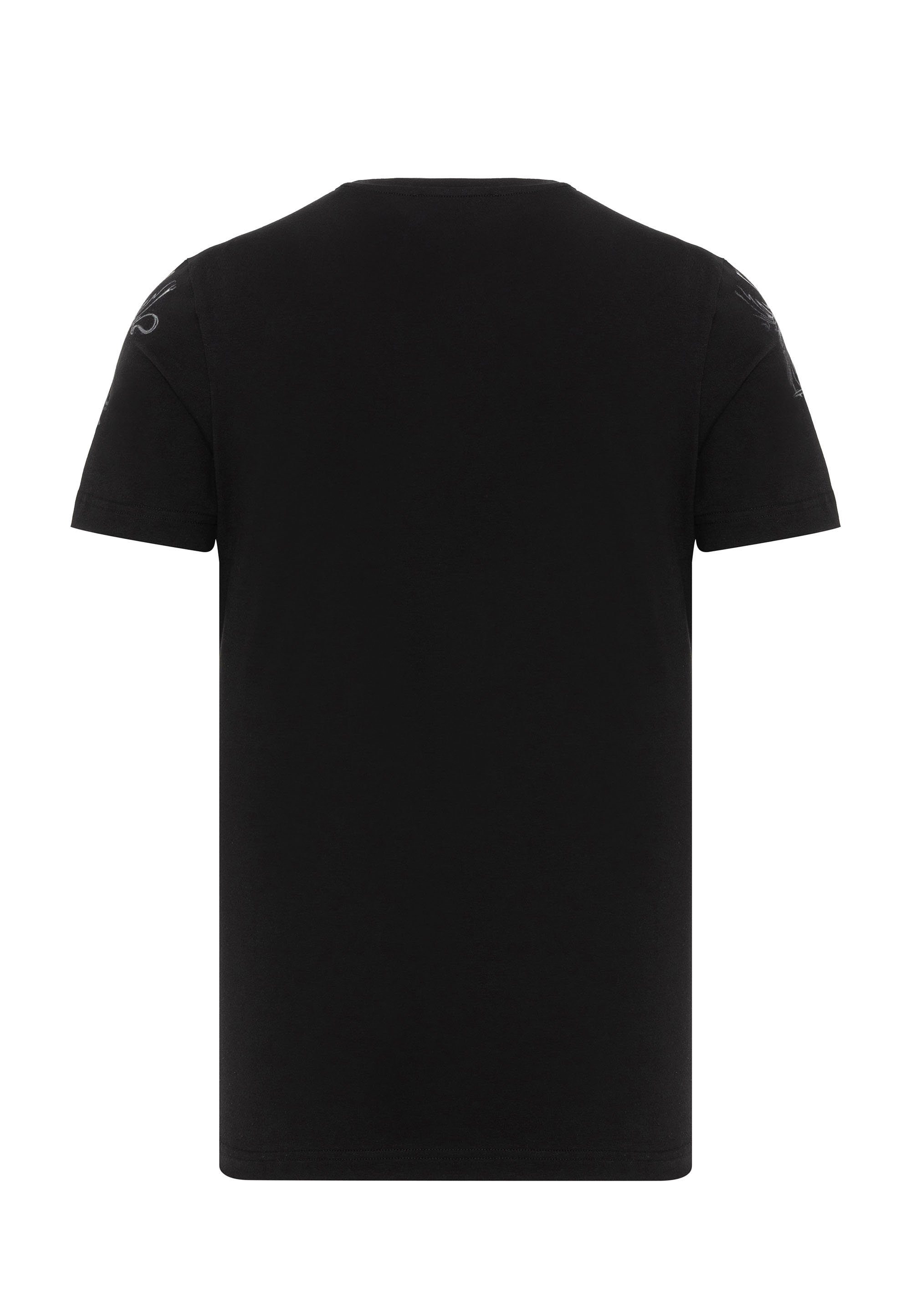 coolem Cipo schwarz & mit Frontprint Baxx T-Shirt