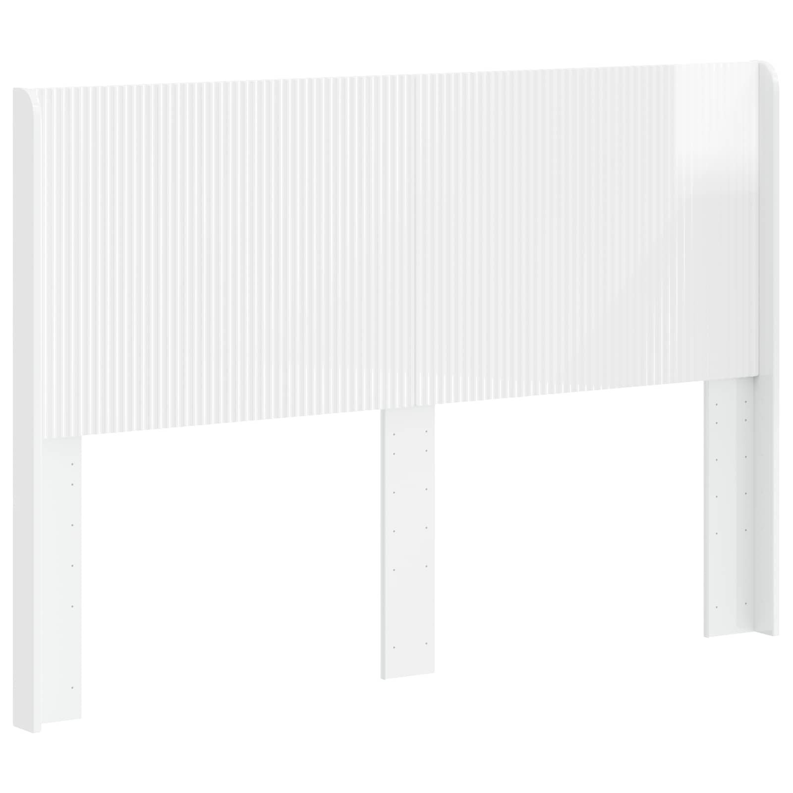 vidaXL Bett Kopfteil Hochglanz Weiß Holzwerkstoff (1-tlg)