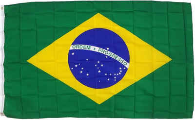 trends4cents Flagge XXL Flagge Fahne mit 3 Messingösen in 250 x 150 cm (Brasilien), für Fahnenmaste