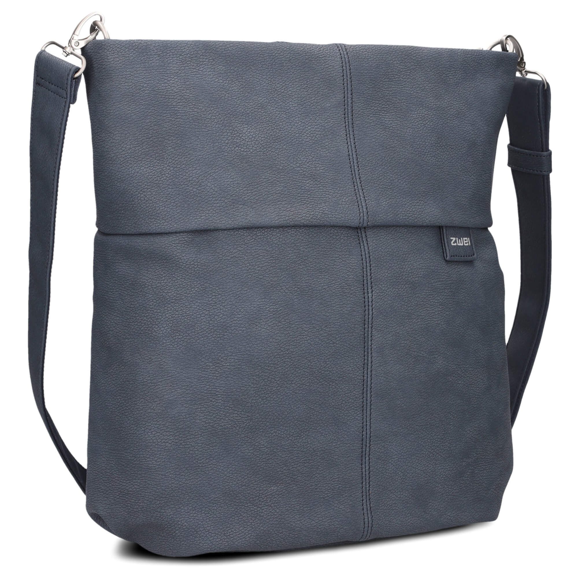 Zwei Umhängetasche Mademoiselle M140 - Schultertasche 35 cm (nubuk-blue)