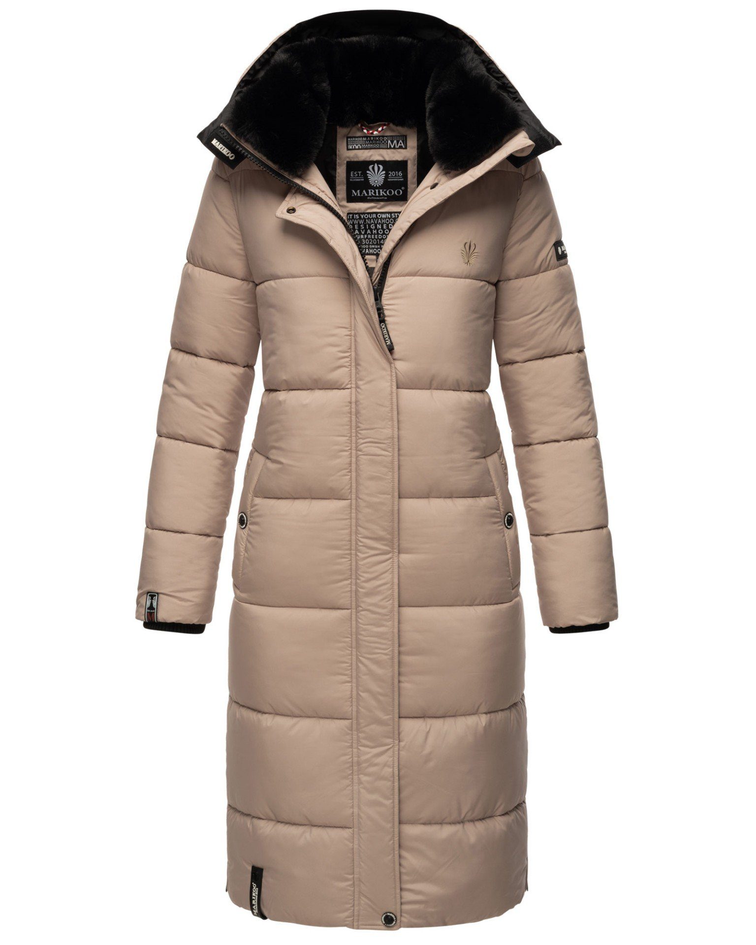 Marikoo Outdoorjacke Reliziaa mit abnehmbarer Kapuze taupe