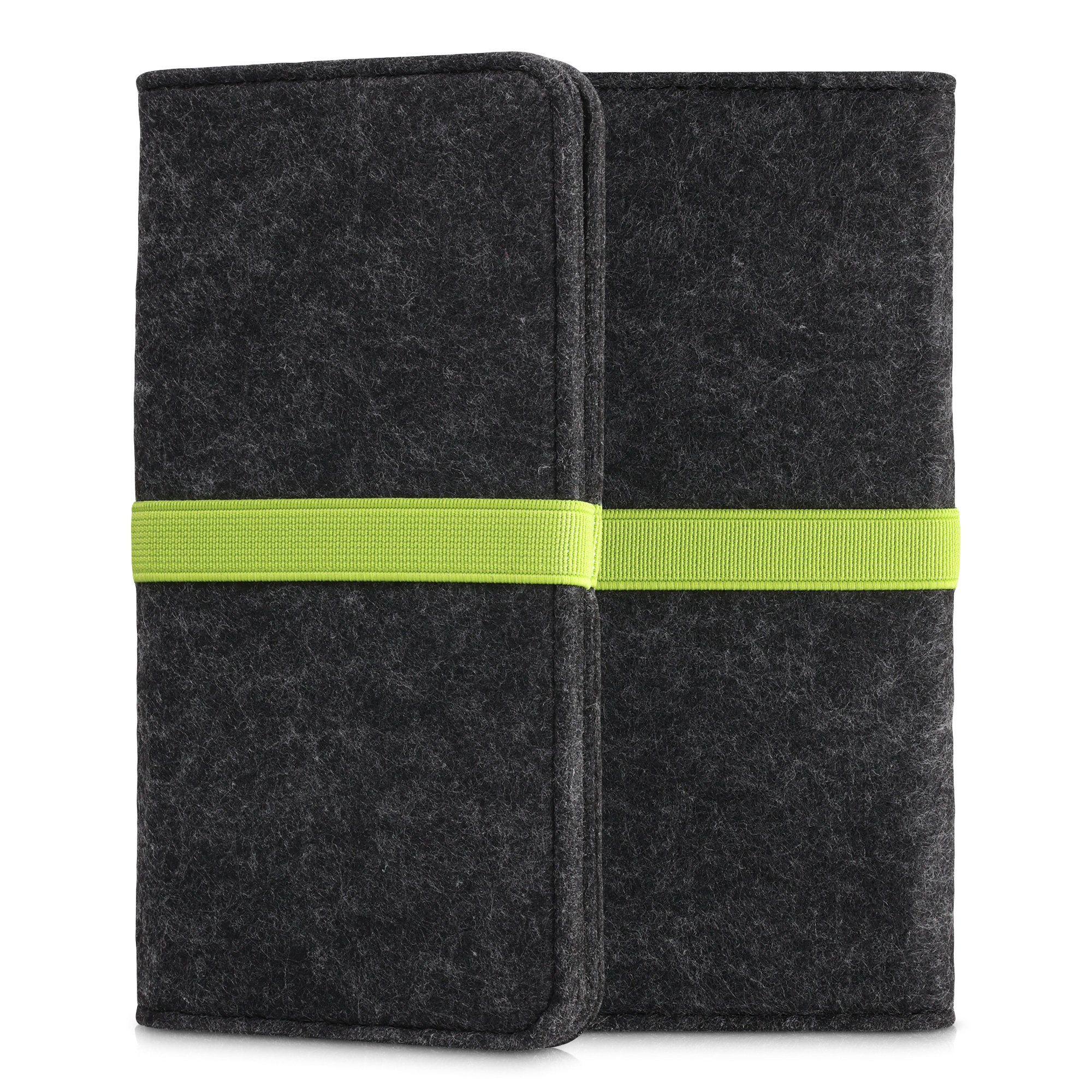 kwmobile Handytasche Filz Tasche für Smartphones (1-tlg), mit Gummiband - Handy Filztasche Schutztasche - 17,2 x 8 cm