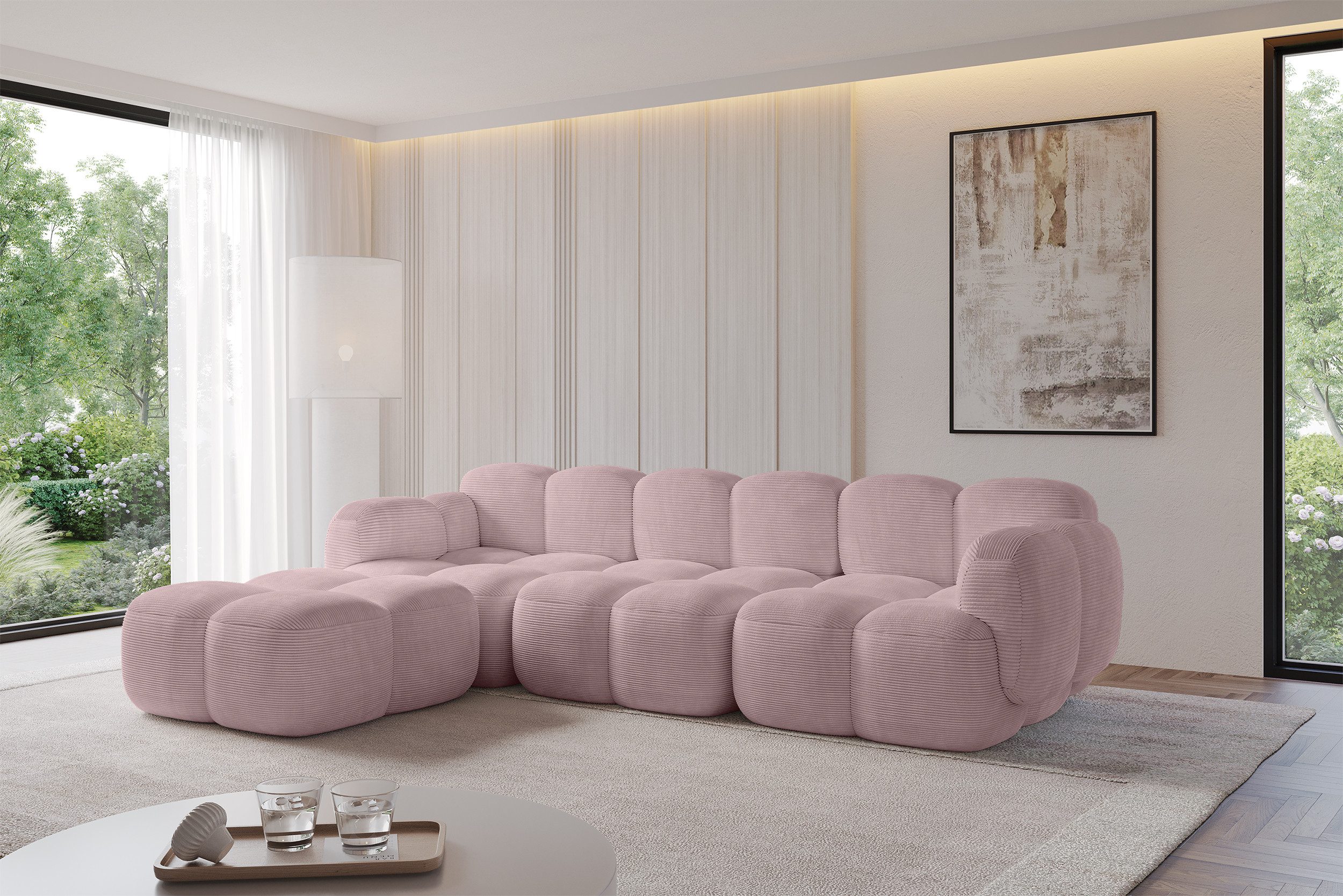 ALTDECOR Pouf Miko-Puf (Pouf Sitzsack-Hocker modularer 90x90x45), Indoor Poufs Sitzhocker Sitzkissen Fußhocker Relaxsessel Wohnzimmer