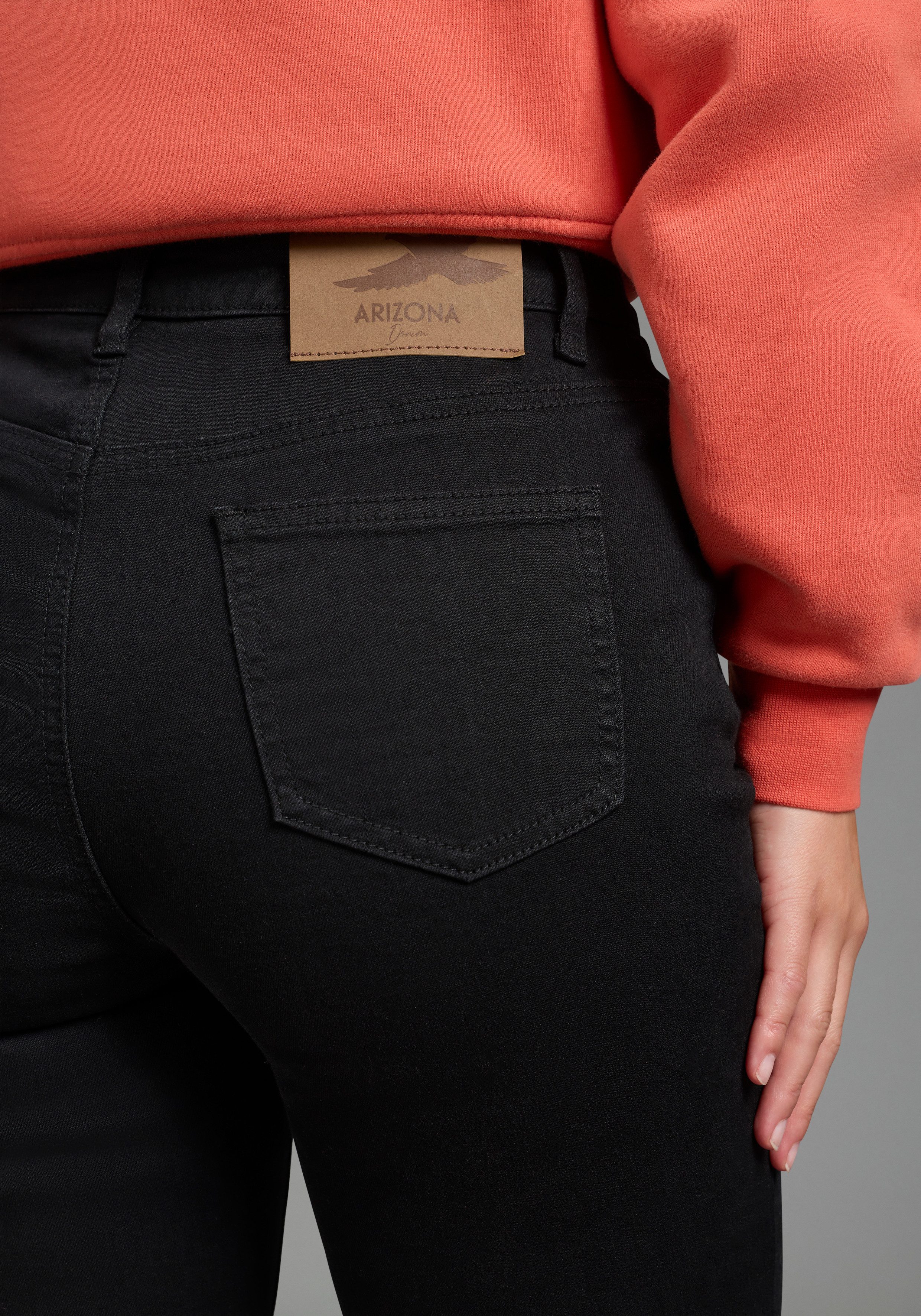 Arizona Gerade Jeans Ultra-Stretch Used-Look-Waschung