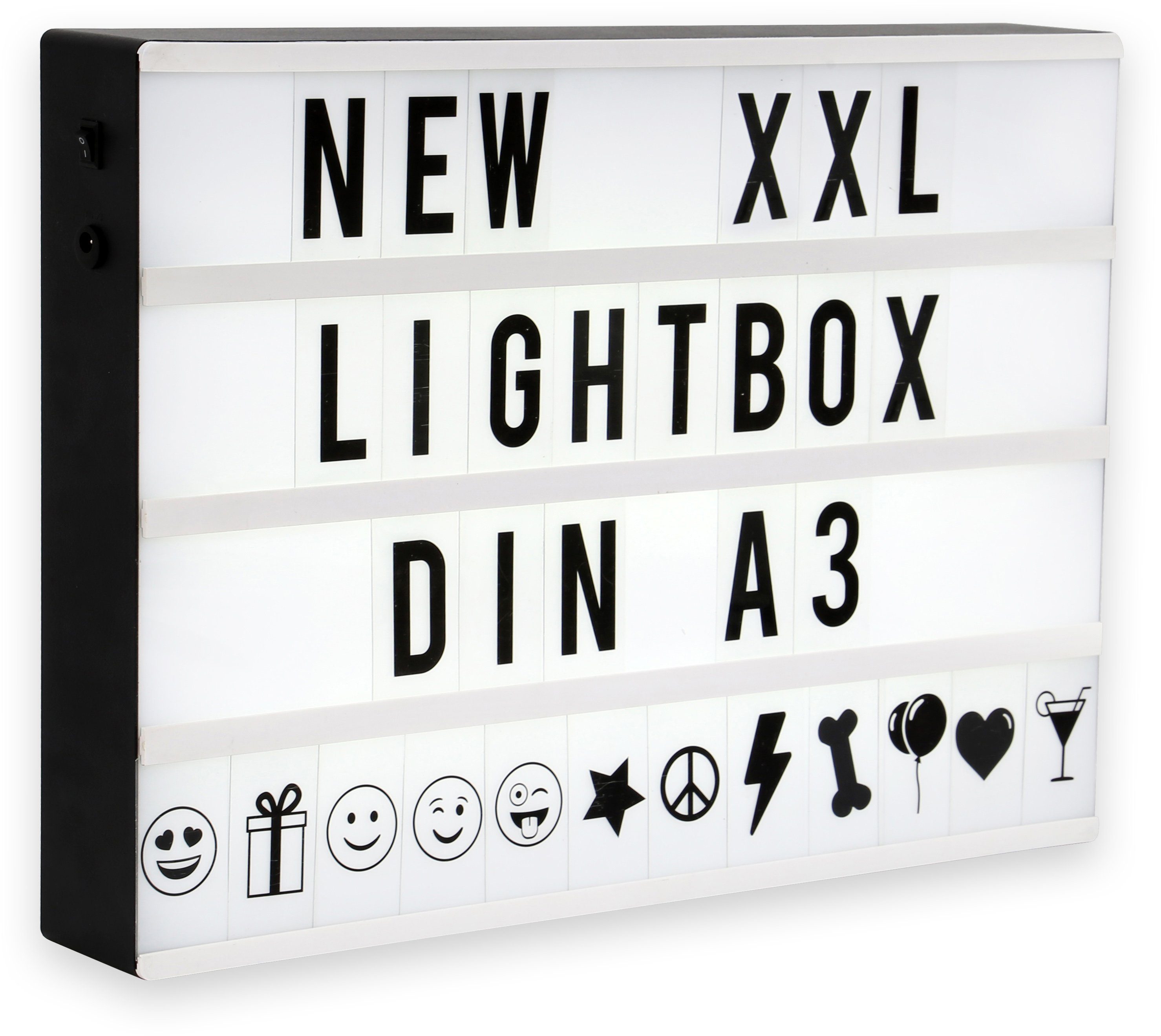 8Stk Buchstaben und Zeichen LED-Box Leuchtbox Deko Lichtbox mit Zahlen 
