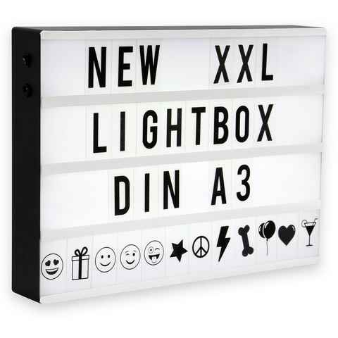 B.K.Licht LED Lichtbox, LED fest integriert, Kaltweiß, LED Lightbox XXL, Lichtbox, Dekolicht, LED-Schild, Kino-Leuchte