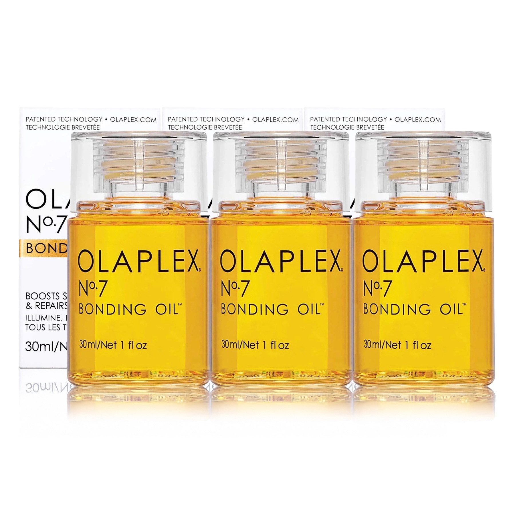 Olaplex Haaröl Bonding Oil Olaplex Nr 7 Hitzeschutz Konzentriertes Hochglanzöl, 3-tlg., Haaröl, Haarpflege, Olaplex, Stylingöl