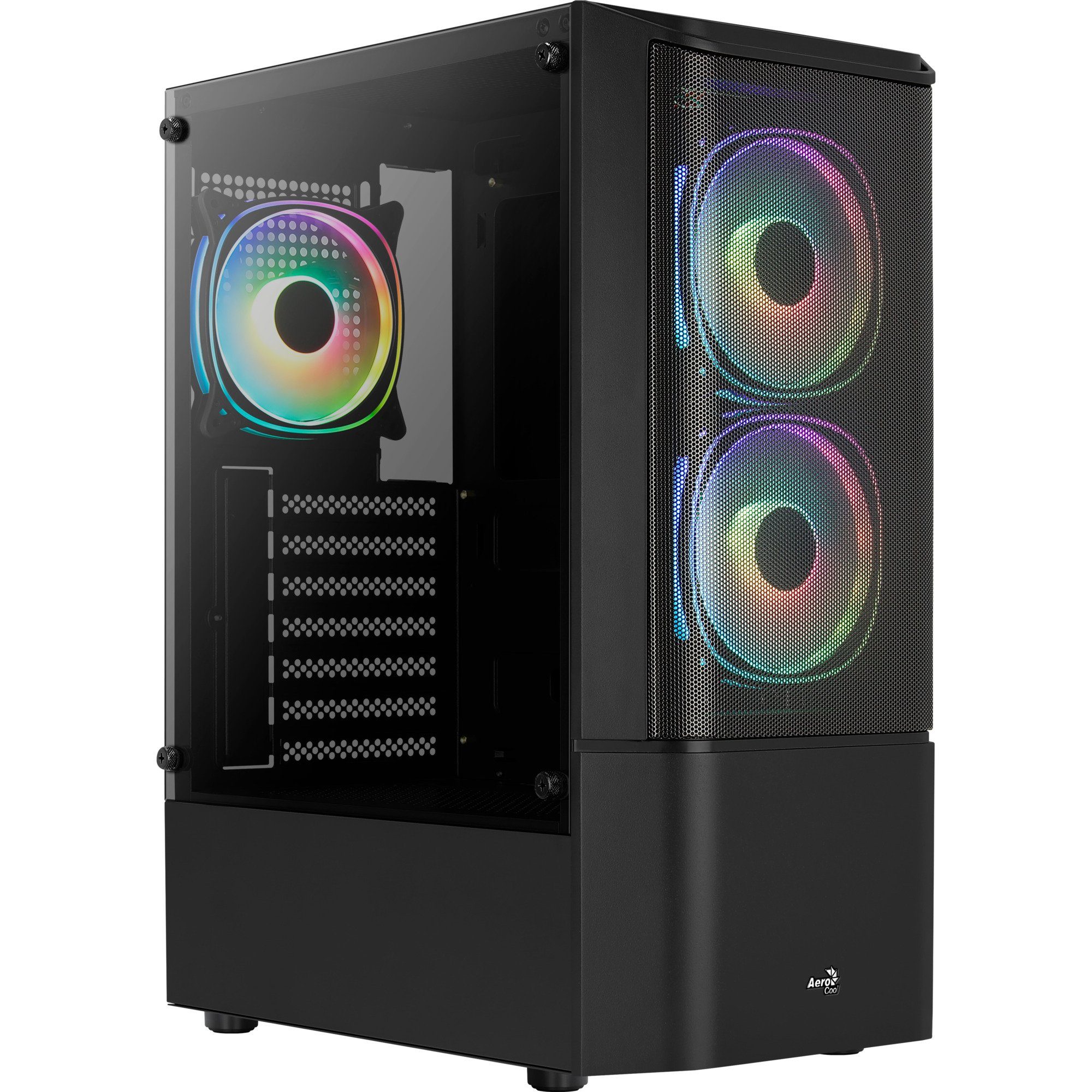 Aerocool Корпуса ПК Aerocool Quantum Mesh-G-BK-v3, Tower-Gehäuse