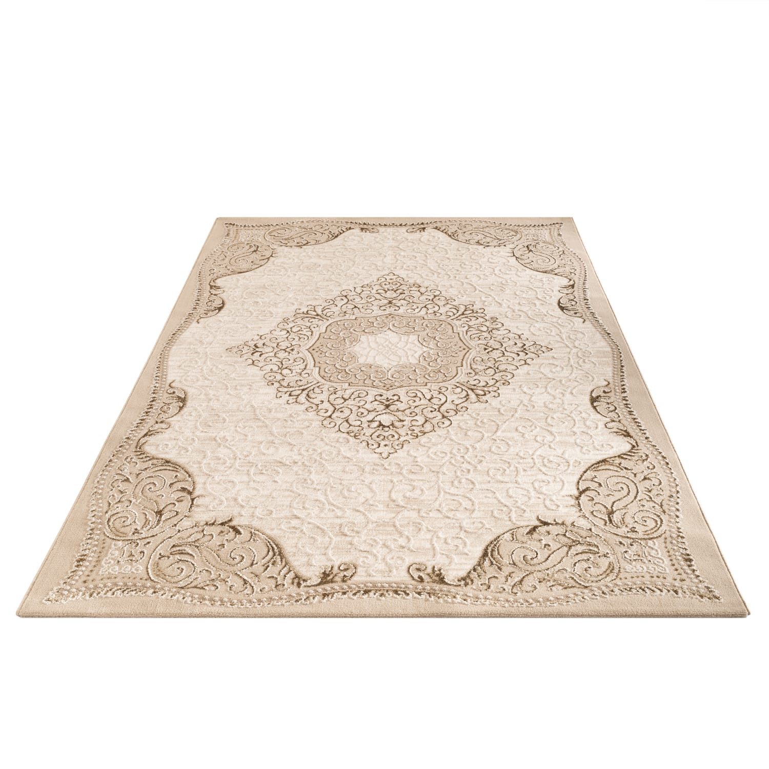 KADIMA DESIGN Teppich Orientalisch Wohnzimmer 100% Polyester Teppich Kurzfl günstig online kaufen