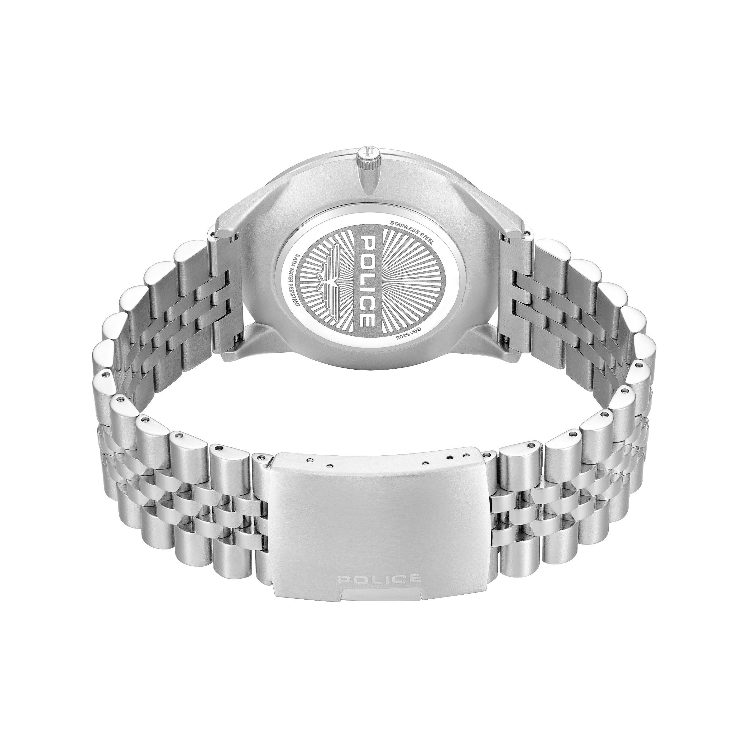 Police Quarzuhr Patriot PEWGG1530501, Armbanduhr, Herrenuhr, Edelstahlarmband, analog, Tag