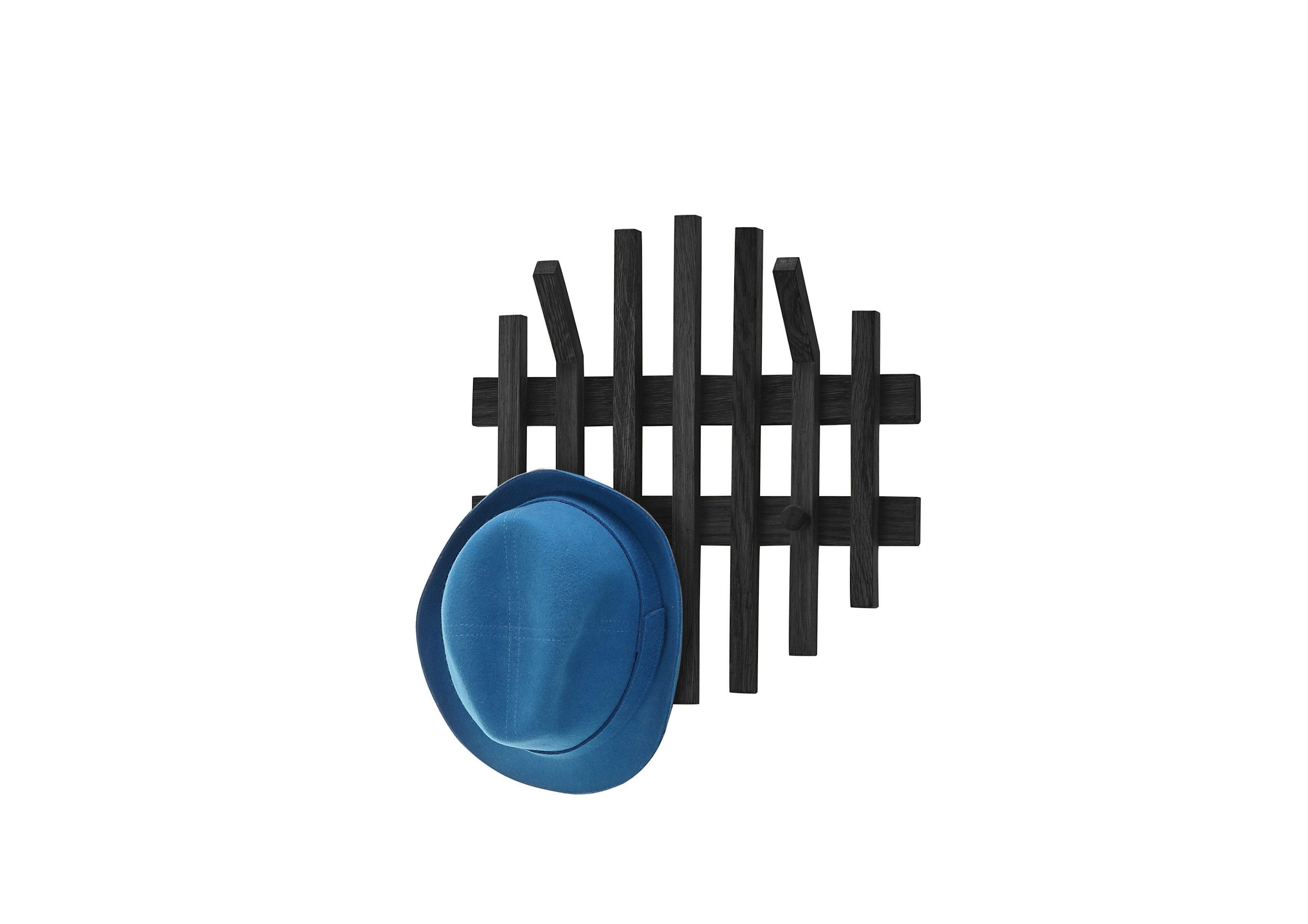 möbelando Garderobenpaneel BANTRY, mit 4 Haken, in Eiche, Massivholz - 38x40x11cm (BxHxT)