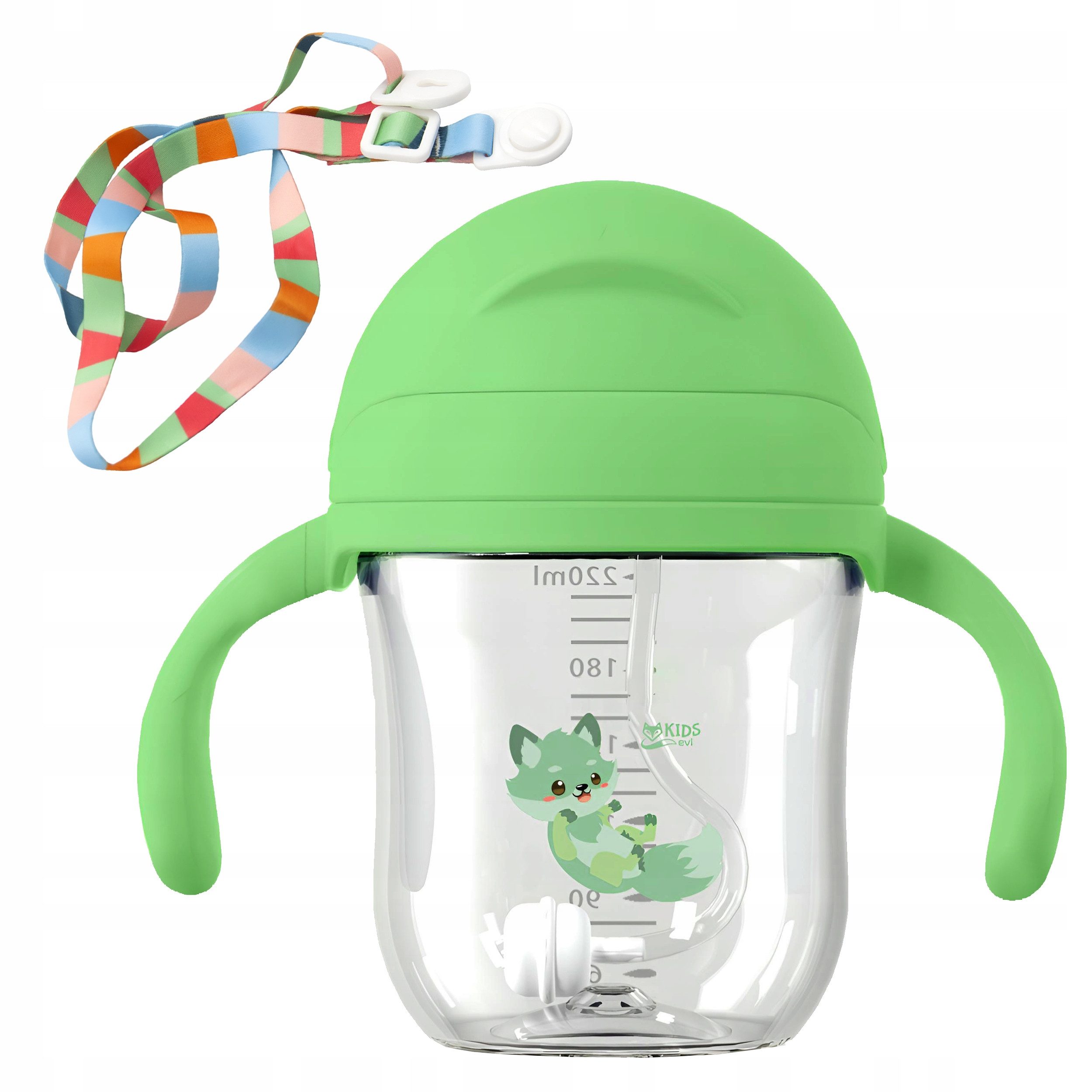 Babyflasche NEU: EVI Sippy Cup 220ml Trinklernbecher mit Strohhalm, BPA-frei