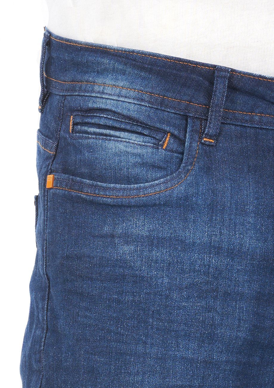riverso Tapered-fit-Jeans Herren Jeanshose mit Hose RIVToni (D212) Tapered Fit Denim Stretch Dark Blue Denim
