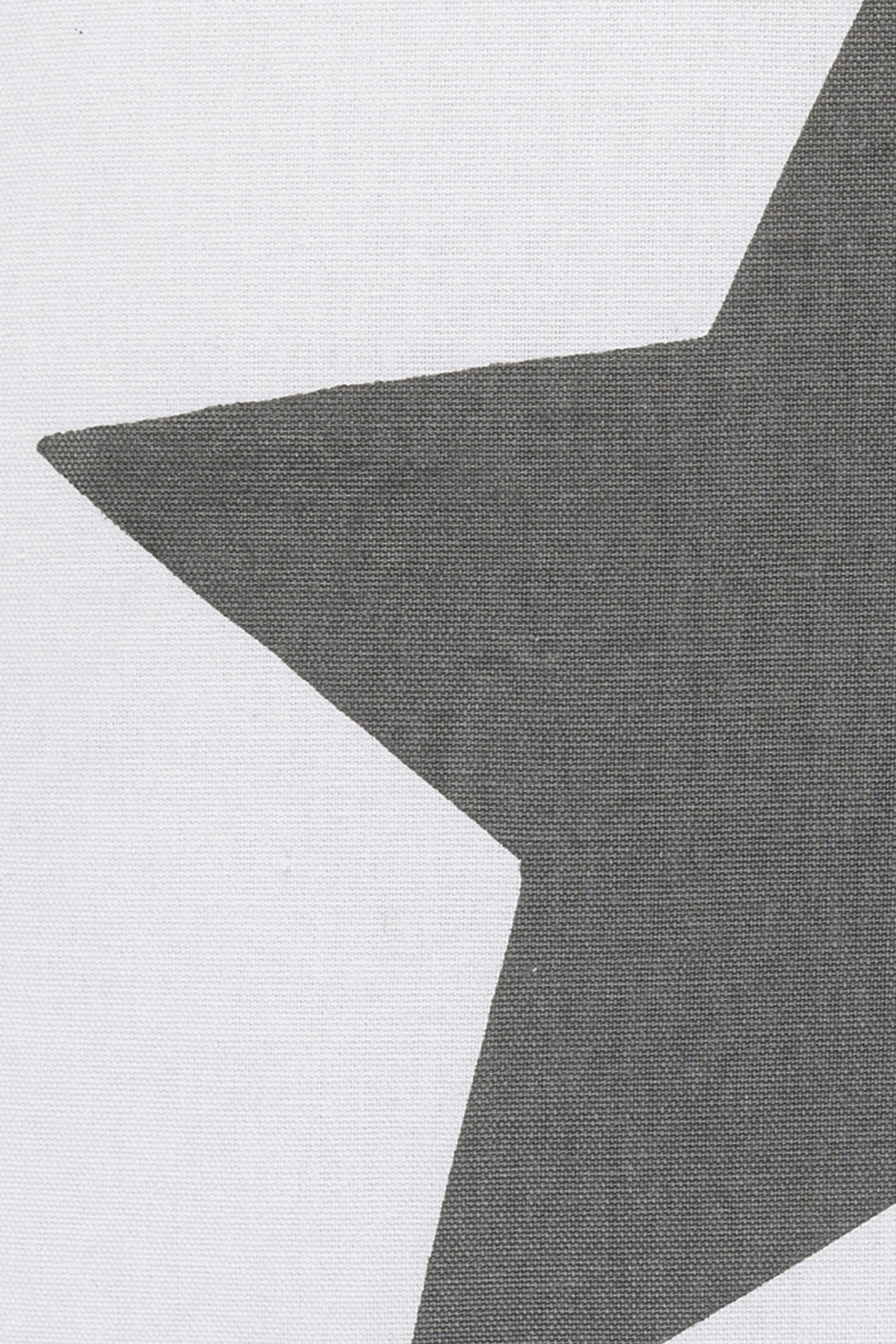 ELBERSDRUCKE Dekokissen grau- mit BIG gemustert Kissenhülle Stern, bedruckt, STAR Füllung, weiß, Reißverschluss, 07