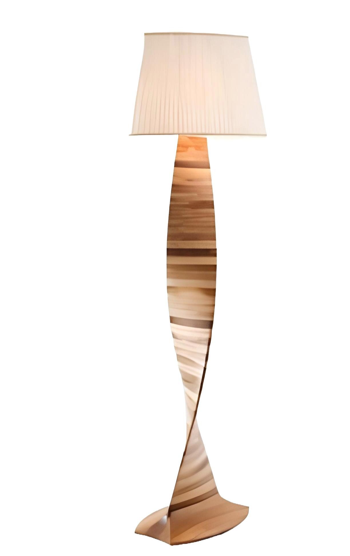 Xlmoebel Stehlampe Luxuriöse Holz-Stehleuchte im modernen Design für ein warmes Ambiente, Hergestellt in Europa