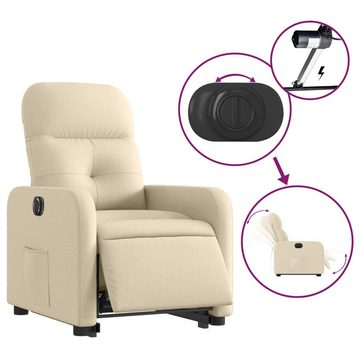 vidaXL Sessel Relaxsessel mit Aufstehhilfe Elektrisch Creme Stoff (1-St)