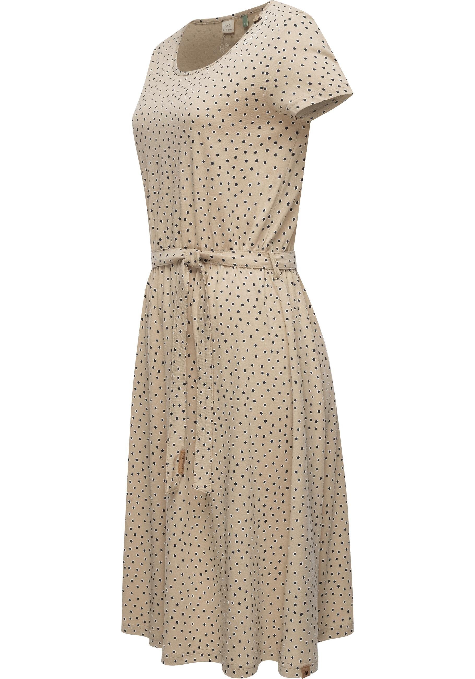 Ragwear Shirtkleid Olina Dress Organic Sommerkleid mit Print und Gürtel