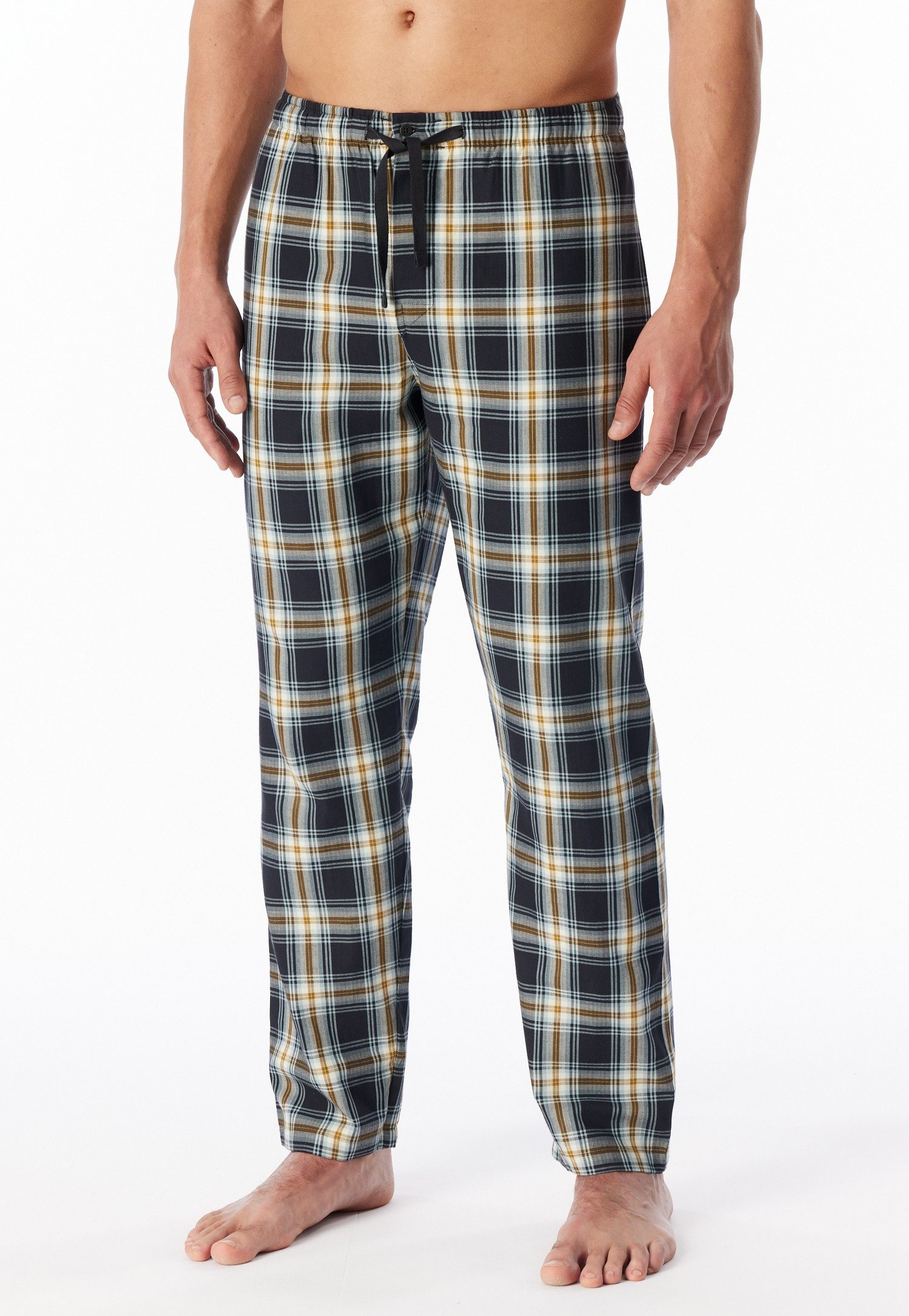 Schiesser Pyjamahose Mix + Relax funktionale Knopfleiste, Bindeband, seitliche Taschen – Bild 3 von 5