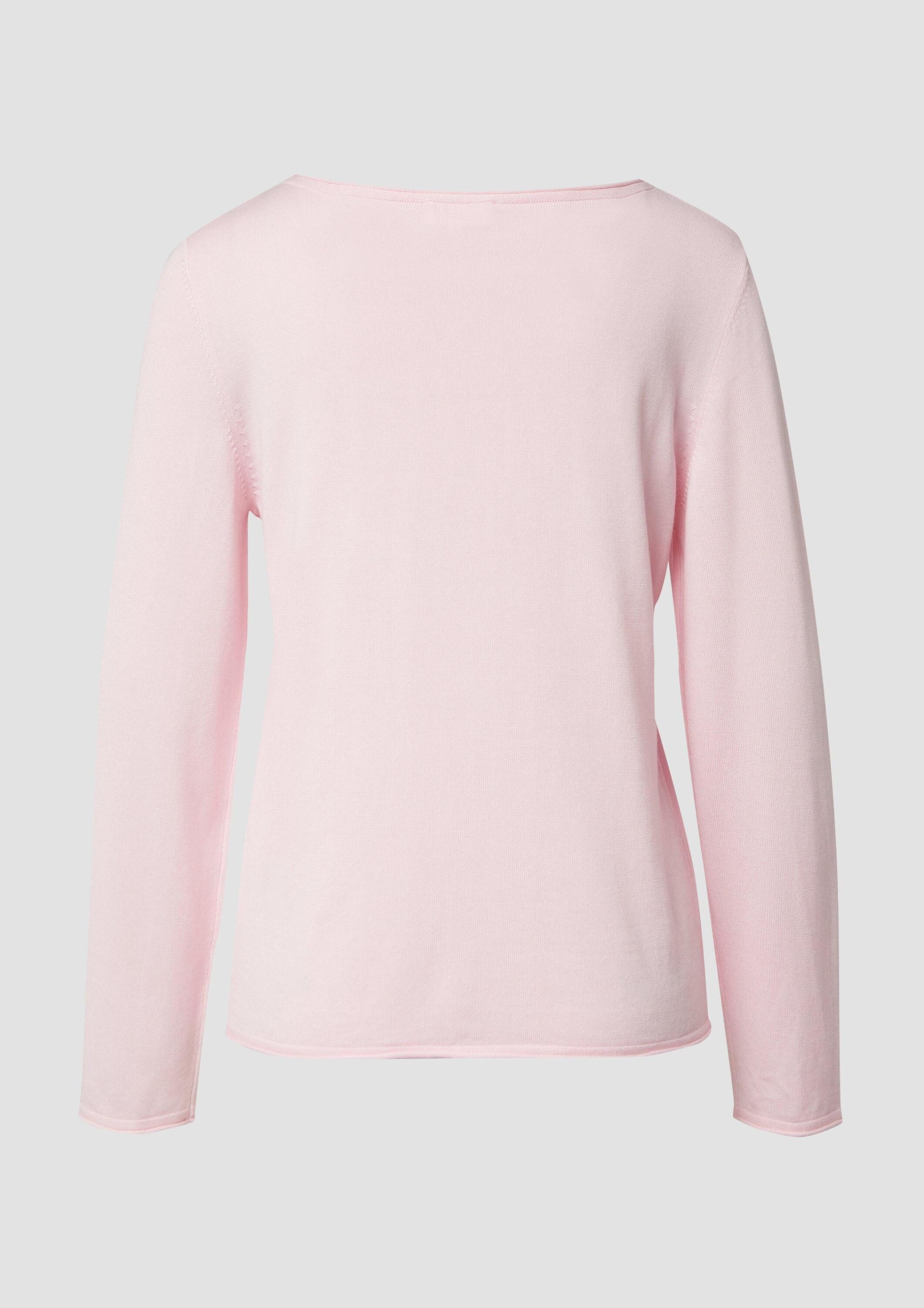 s.Oliver Longpullover Strickpullover Feinstrickpullover mit Rollkanten günstig online kaufen