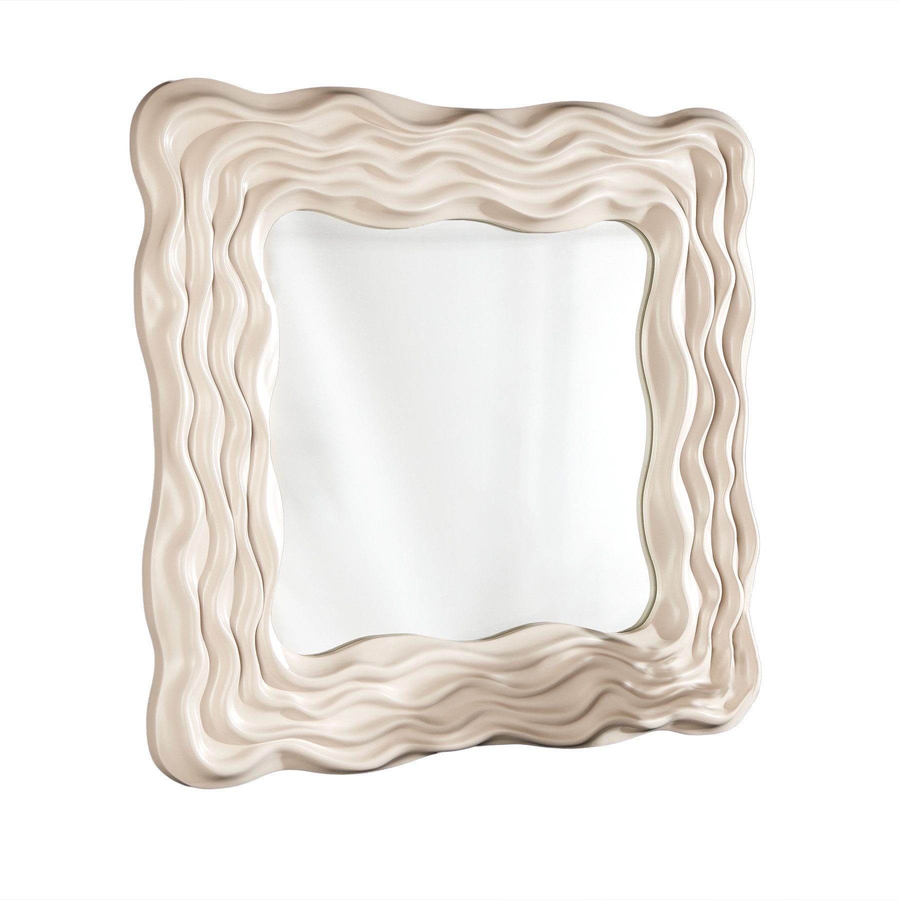 riess-ambiente Wandspiegel WAVE 90cm greige (Einzelartikel, 1-St), Schlafzi günstig online kaufen