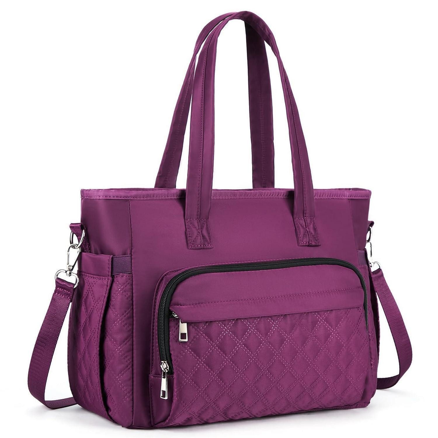LuxusKollektion Kühltasche Lunchtasche isoliert Flaschenhalter Schulterriemen violett M Violett