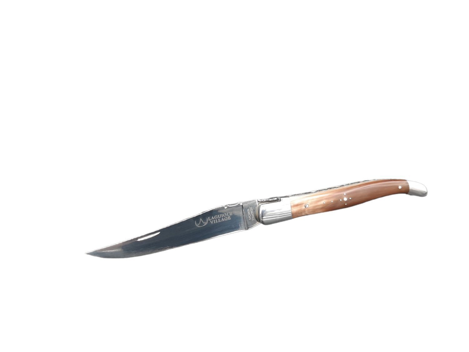 Laguiole Frankreich Taschenmesser Laguiole Village Taschenmesser mit Hornspitze Griff in 12cm | Taschenmesser
