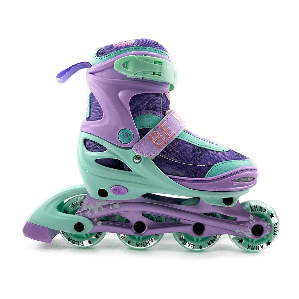 Seven Polska Роликовые коньки Kinder Inliner Frozen 3in1 Softboots Gr. 34-37 lila mint mit LED