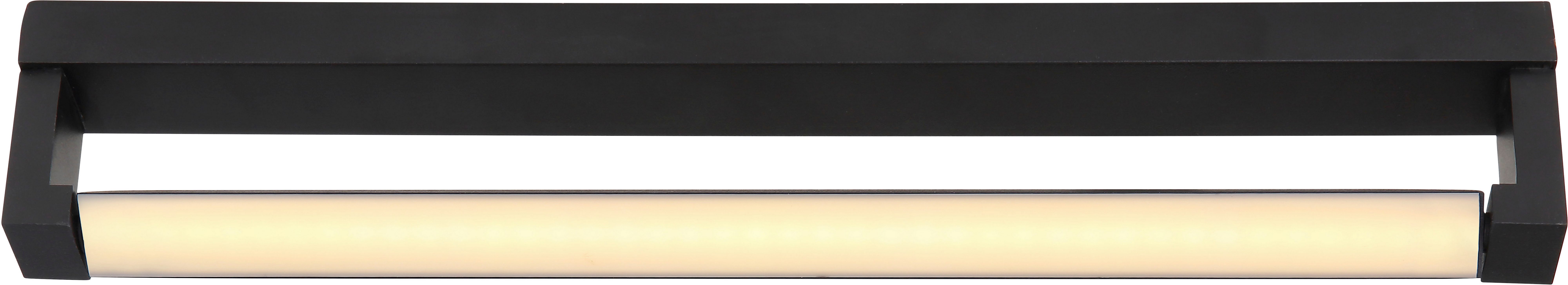 GLOBO LIGHTING Wandleuchte SUSI, LED fest integriert, Warmweiß, Schwarze Wandleuchte mit Kunststoff opal, IP44, dreh-/schwenkbar