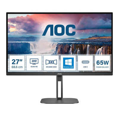 AOC Q27V5N/BK Gaming-Monitor (68,5 cm/27 ", 2560 x 1440 px, 4 ms Reaktionszeit, 75 Hz, VA LCD)