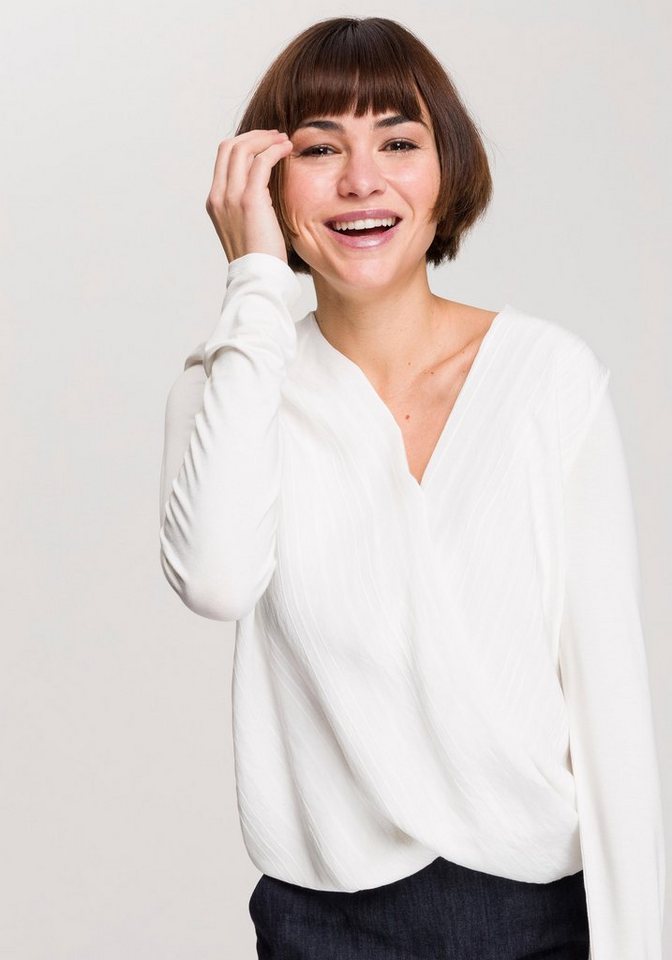 OPUS Wickelbluse »Famile« in angesagter Wickeloptik OPUS Wickelbluse »Famile« in angesagter Wickeloptik