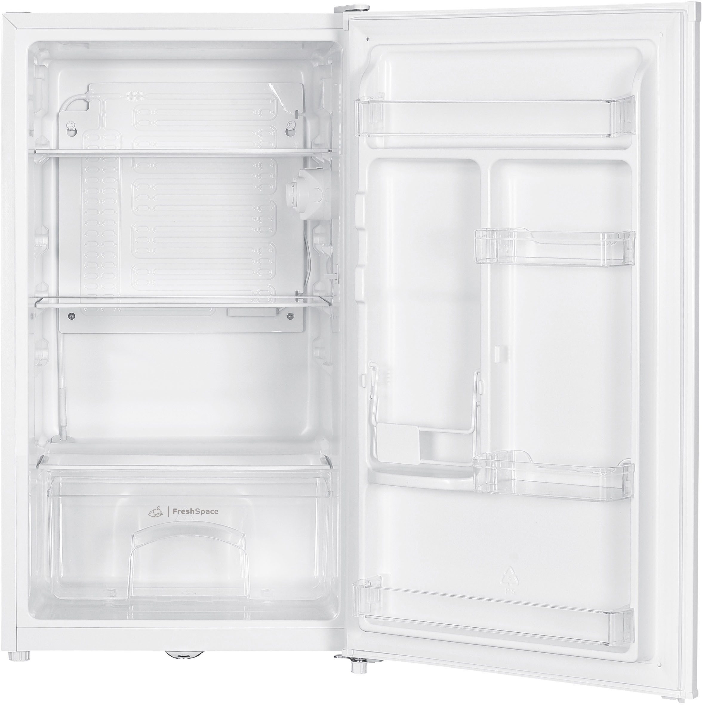 Privileg Kühlschrank PR48RM 112W, 85 cm hoch, 47,5 cm breit, 88 L Kühlschrank – ideal für 1 Person oder als Zweitgerät