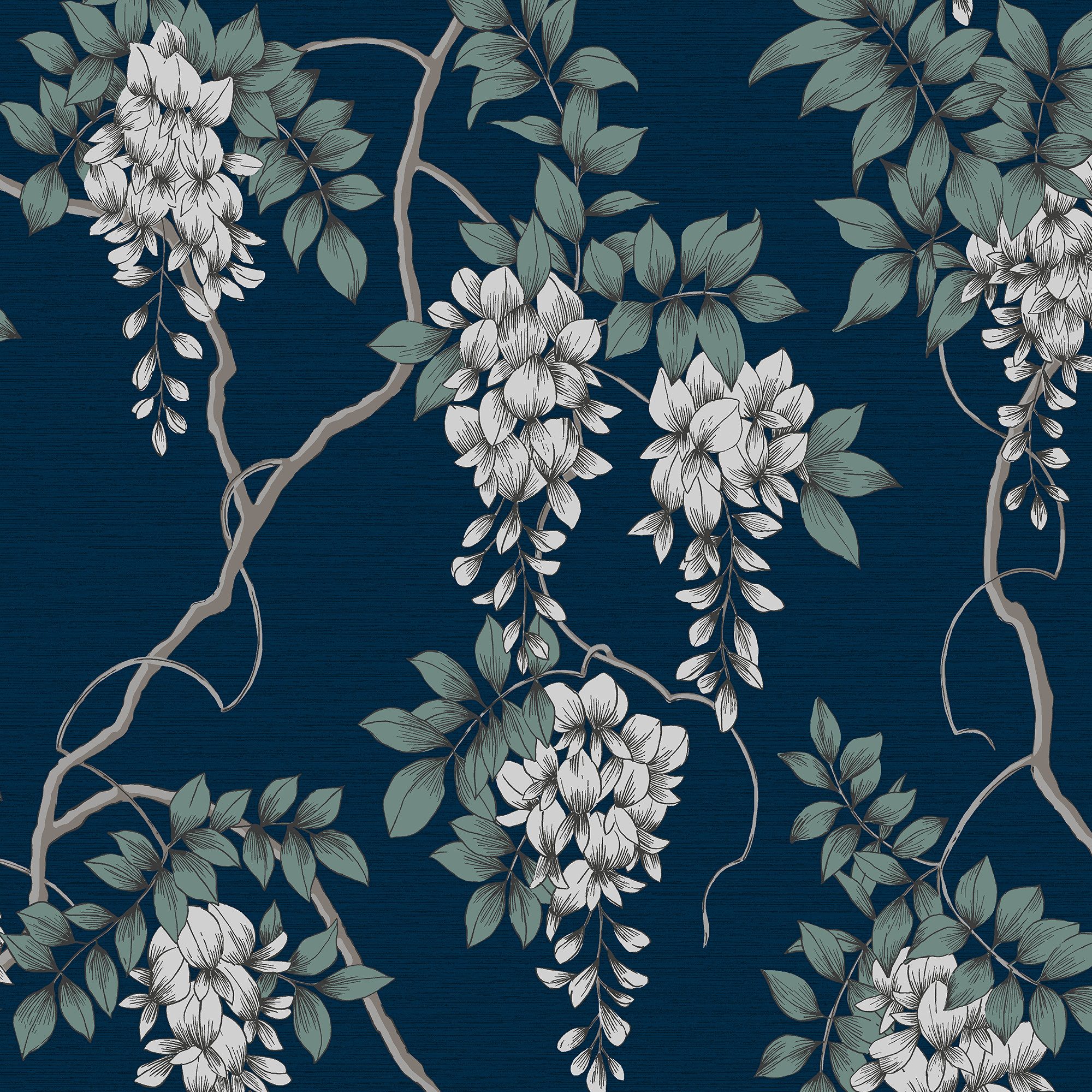 Superfresco Easy Vliestapete Glyzinienbaum, geprägt, geblümt, (1 St), 10mx52cm (ca. 5m2)