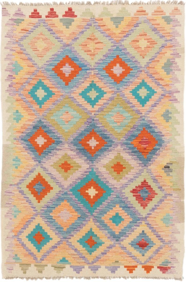 Orientteppich, rechteckig, 3 Höhe: Orientteppich mm Handgewebter Kelim Afghan Nain 101x154 Trading,