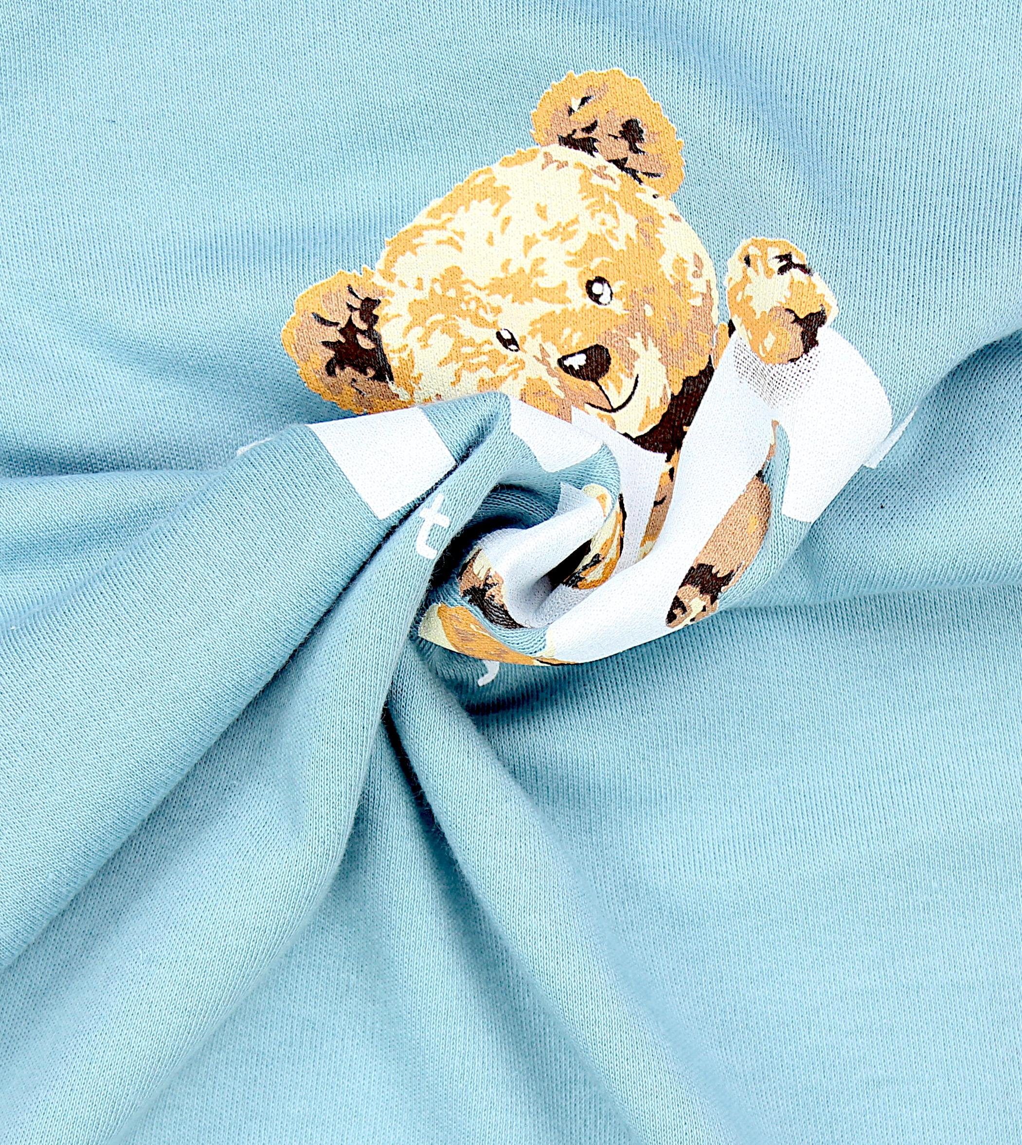 Schlafanzug NICE 2-teilig Nachtwäsche Langarm TupTam Schlafanzug Set Kinder Mintgrün Mädchen Pyjama Teddybär