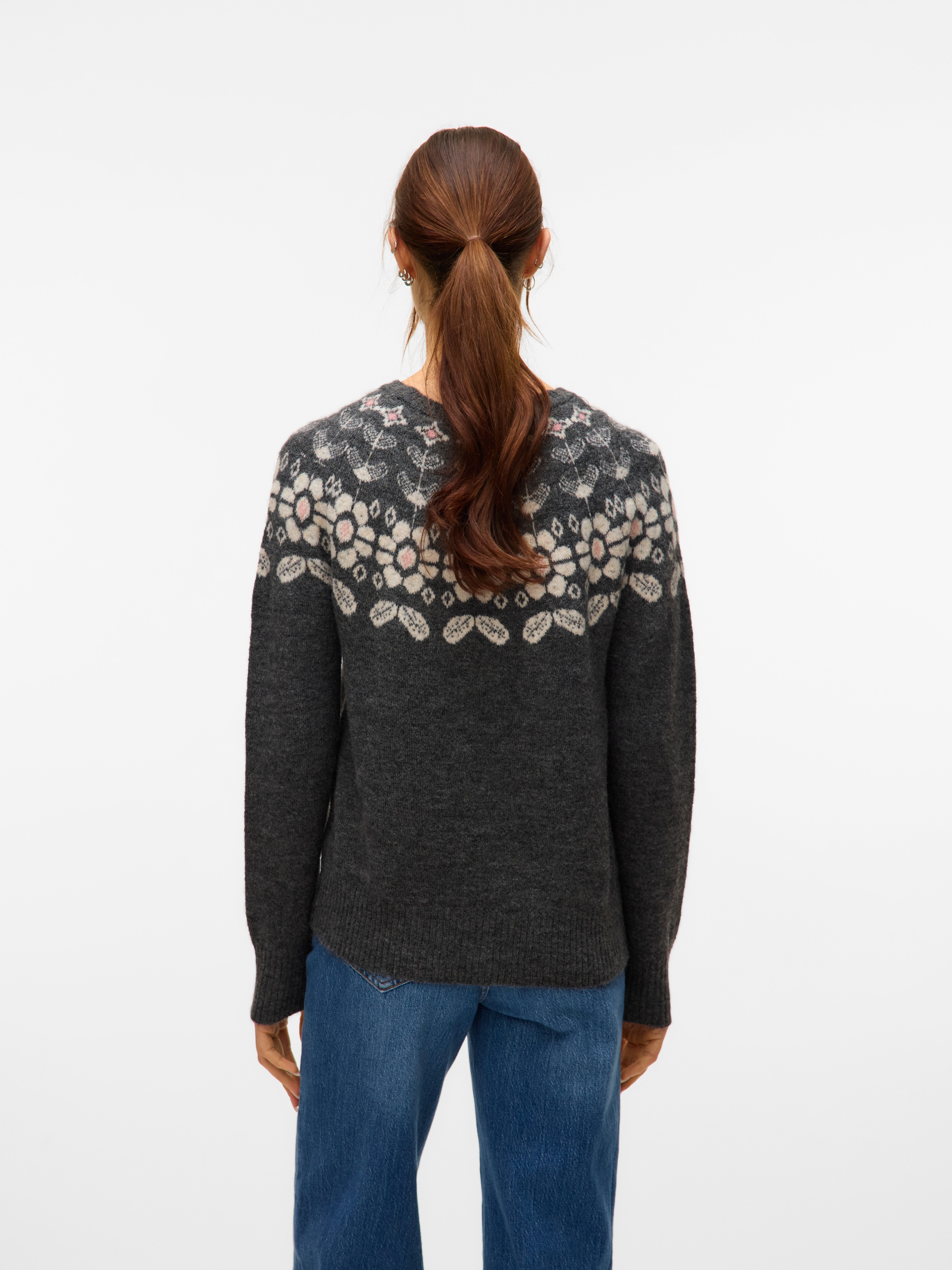 Vero Moda Strickpullover VMSIMONE LS NORDIC PULLOVER GA REP BOO