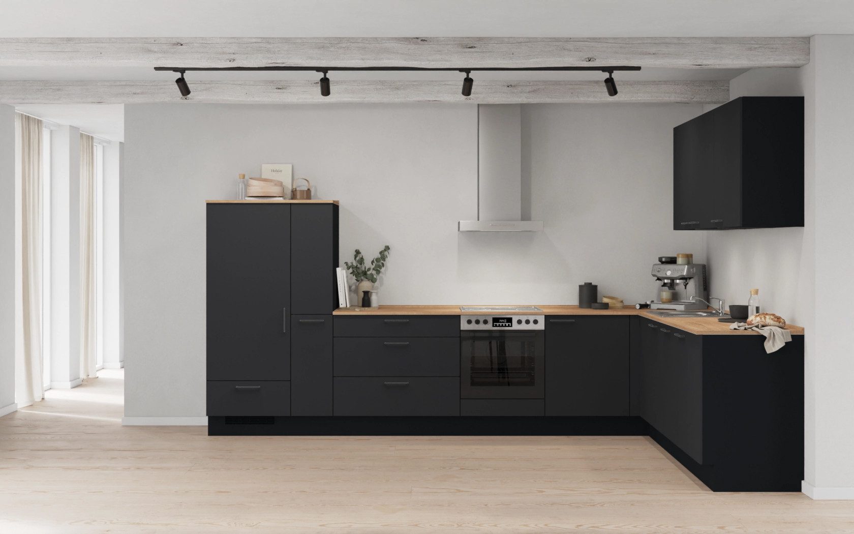 nobilia® Winkelküche Ylva, individuell anpassbar, gratis Küchenplanung mit Profis, (Breite 613.2 cm), vormontiert, wahlw. mit E-Geräten, inkl. Lieferung