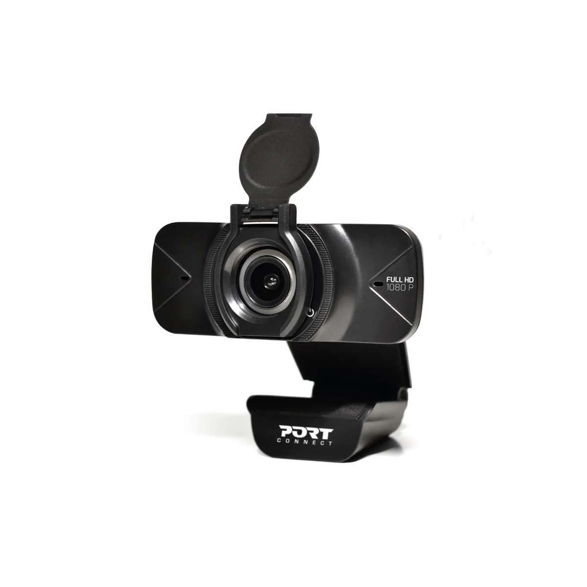 Port Port Designs 900078 Webcam 2 MP 1920 x 1080 Pixel USB Schwarz Full HD-Webcam