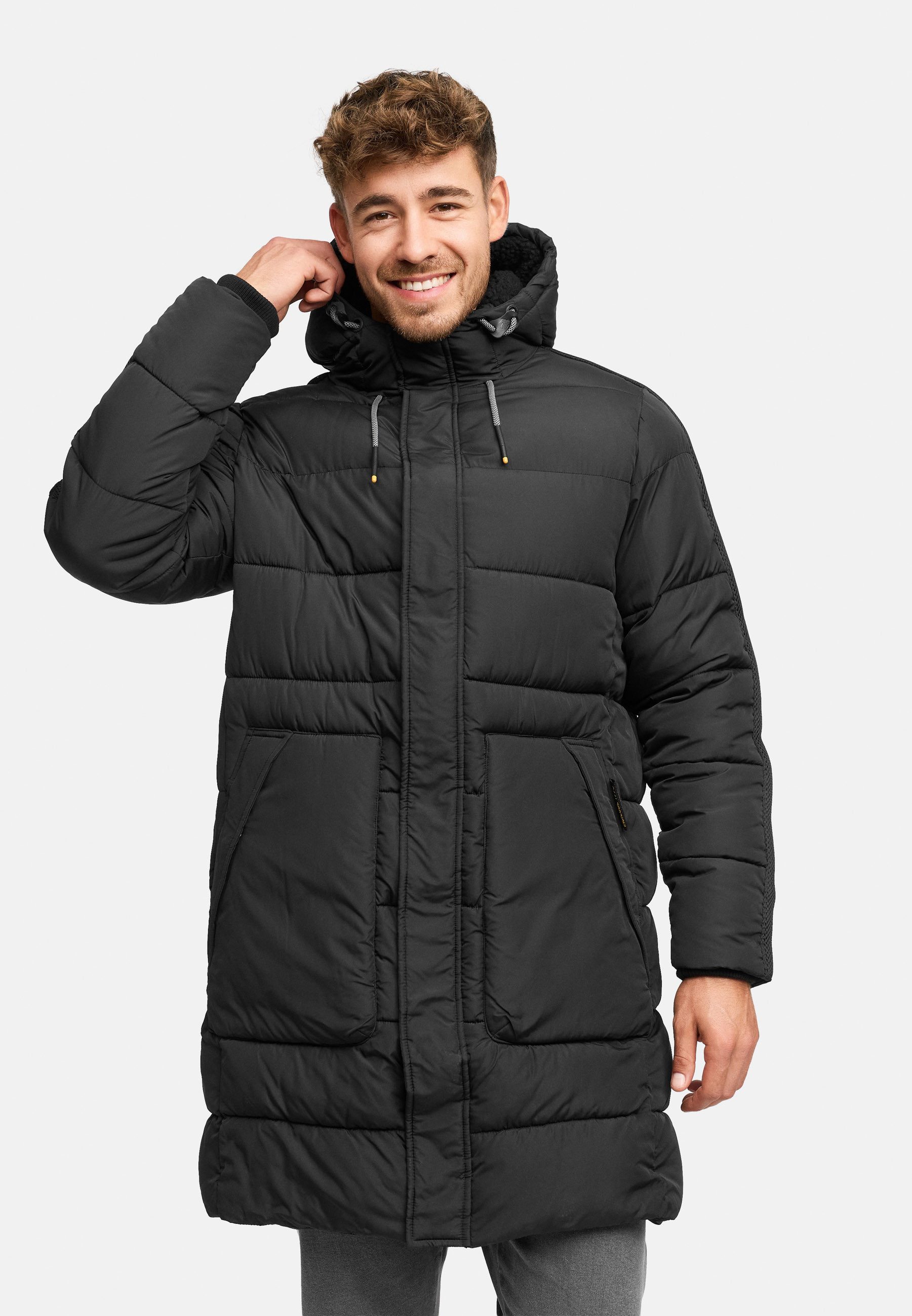 Indicode Winterjacke Herren INKenter Jacke Winter Herrenjacke Winterjacke mit Kapuze und warmem Fleecefutter