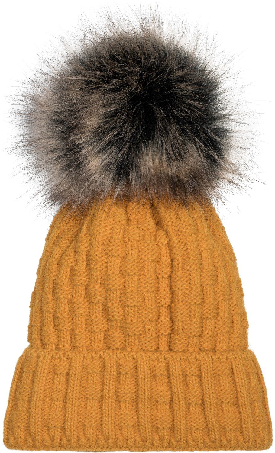 styleBREAKER Bommelmütze Strick Bommelmütze mit Flecht Muster (1-St) günstig online kaufen