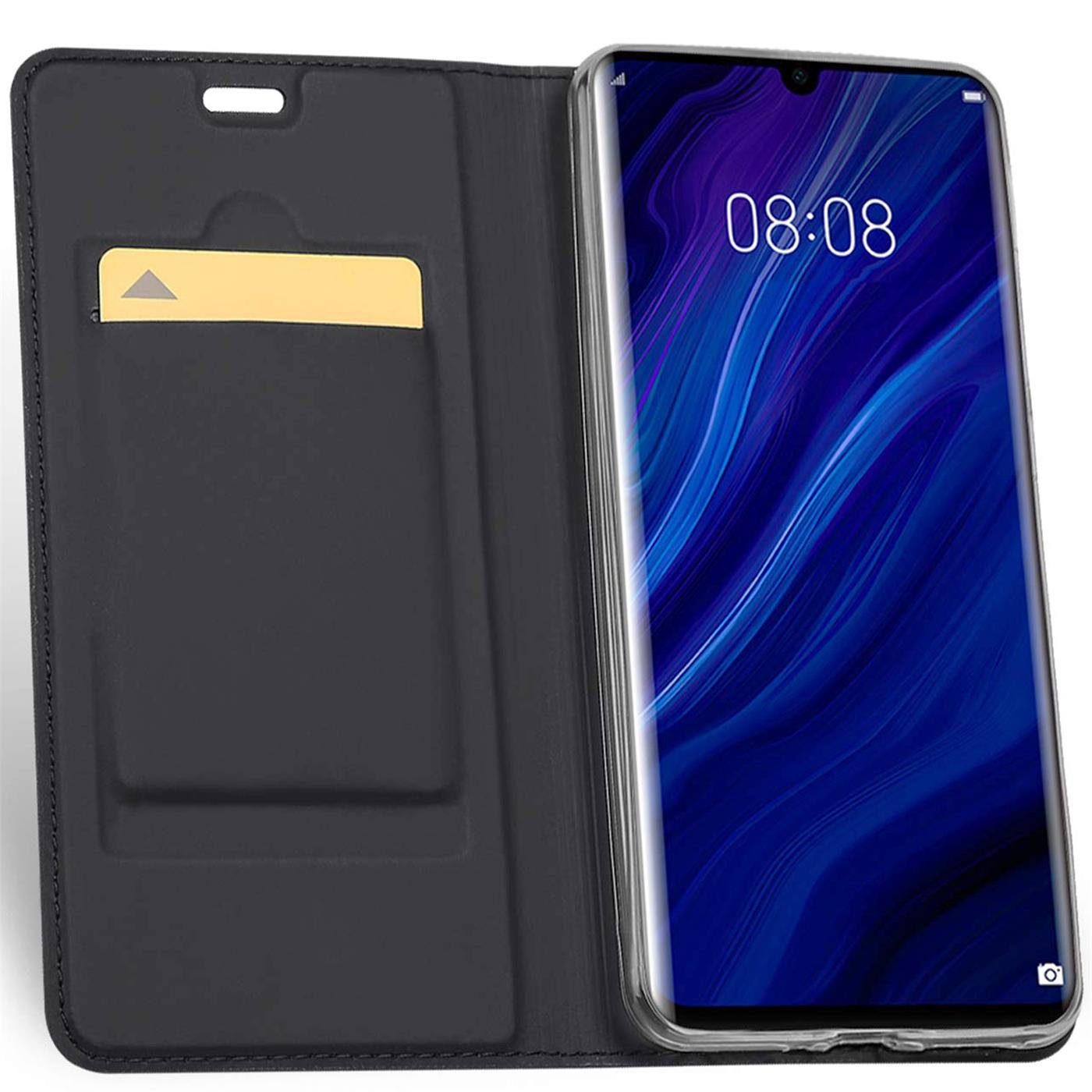 CoolGadget Handyhülle Magnet Case Handy Tasche für Huawei P30 Pro 6,5 Zoll, Hülle Klapphülle Ultra Slim Flip Cover für P30 Pro Schutzhülle